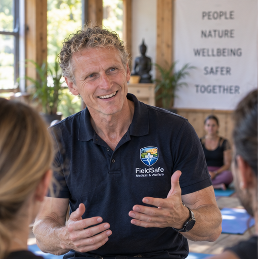 Russell Maher teaching a FieldSafe retreat team